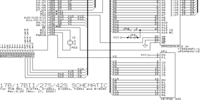 HP 42S schematic